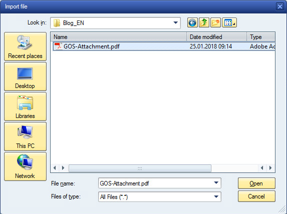 Screenshot: Document remains in the system